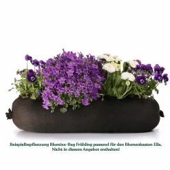 Blumenkasten Ella L55cm Schwarz -Blumen Verkauf 115061 blumixx fertige balkonbepflanzung fruehling asrtstone blumenkasten ella