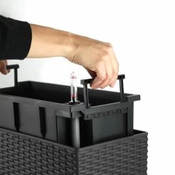 LECHUZA Blumenkasten-Set Balconera Cottage All-in-One L50cm Granit -Blumen Verkauf 115553 lechuza balconera cottage granit 2