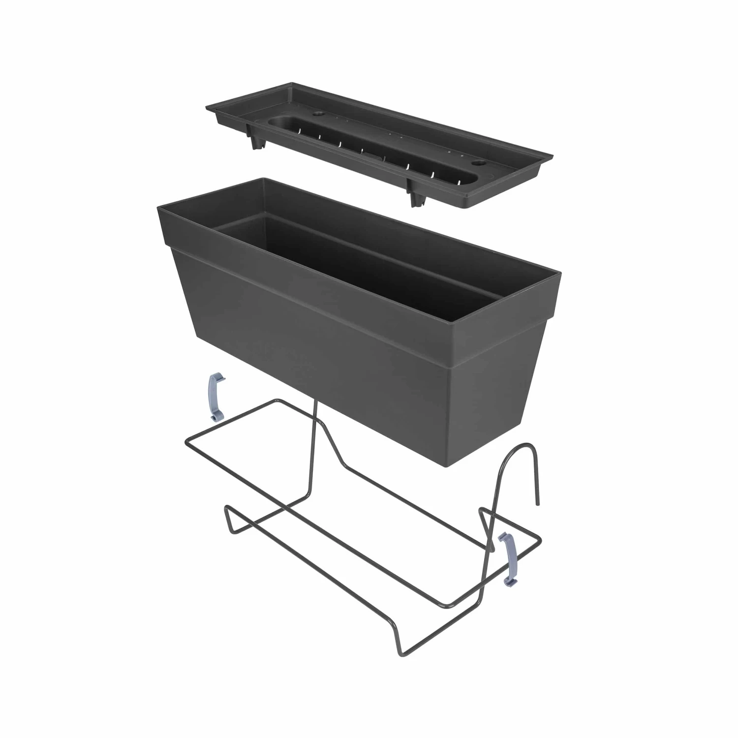 Elho Blumenkasten-Set Loft Urban All-in-One L50cm Anthrazit 4 Elho Blumenkasten-Set Loft Urban All-in-One L50cm Anthrazit – Bild 2