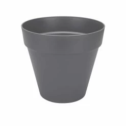 Elho Blumenkübel Loft Urban Rund 50 Cm Mit Rollen Anthrazit