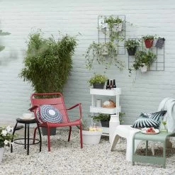 Elho Pflanzgefäß Loft Urban Green Wall Duo 28 Cm Weiß Auslaufmodell -Blumen Verkauf 121390 elho loft urban green wall duo 28cm weiss 1