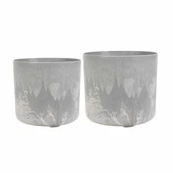 Blumentopf 2er Set Celine Klein Grau Auslaufmodell