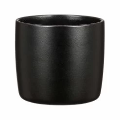 Keramik-Blumentopf Solido D21 Cm Schwarz