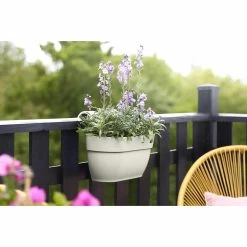 Elho Hängetopf Vibia Campana Easy Hanger L36 Cm Seidenweiß -Blumen Verkauf 155441 haengetopf vibia campana easy hanger l36 cm seidenweiss 9