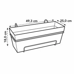 Elho Blumenkasten-Set Loft Urban All-in-One L50cm Weiß -Blumen Verkauf 249188 elho loft urban balkonkasten innenmasse