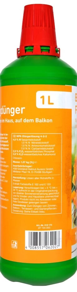 Blumendünger Ohne Guano - 1 L -Blumen Verkauf Blumenduenger20ohne20Guano 35115 H02