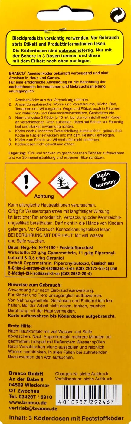 Braeco Ameisenköder - 3 Stück 4 Braeco Ameisenköder - 3 Stück – Bild 2