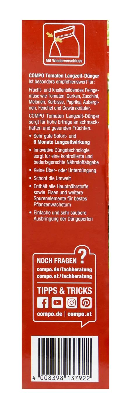 COMPO BIO Tomaten Langzeit-Dünger Mit Schafwolle - 0,85 Kg 4 COMPO BIO Tomaten Langzeit-Dünger Mit Schafwolle - 0,85 Kg – Bild 2