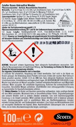 Celaflor Rasen-Unkrautfrei Weedex - 100 Ml -Blumen Verkauf Celaflor20Rasen Unkrautfrei20Weedex 32617 H01