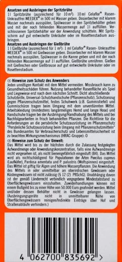 Celaflor Rasen-Unkrautfrei Weedex - 100 Ml -Blumen Verkauf Celaflor20Rasen Unkrautfrei20Weedex 32617 L01