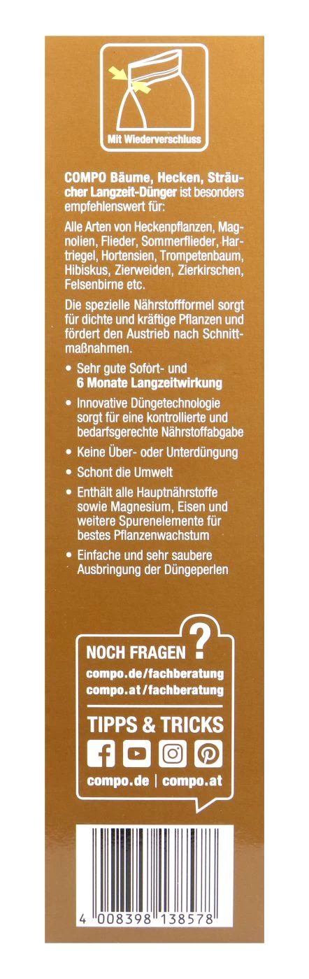 Compo Bäume, Hecken, Sträucher Langzeit-Dünger - 2 Kg 4 Compo Bäume, Hecken, Sträucher Langzeit-Dünger - 2 Kg – Bild 2