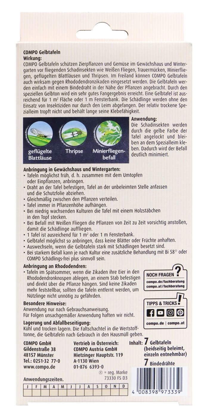 Compo Gelbtafeln - 7 Stück 4 Compo Gelbtafeln - 7 Stück – Bild 2