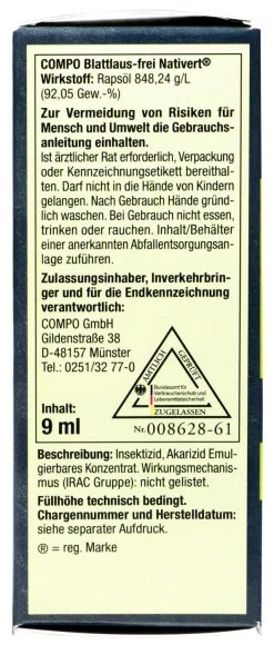 Compo Bio Nativert Blattlaus-Frei - 9 Ml -Blumen Verkauf Compo20Bio20Nativert20Blattlaus Frei 31403 L01