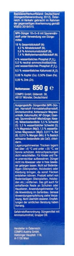 Compo Buchsbaum Langzeit-Dünger - 0,85 Kg -Blumen Verkauf Compo20Buchsbaumduenger 31809 R01