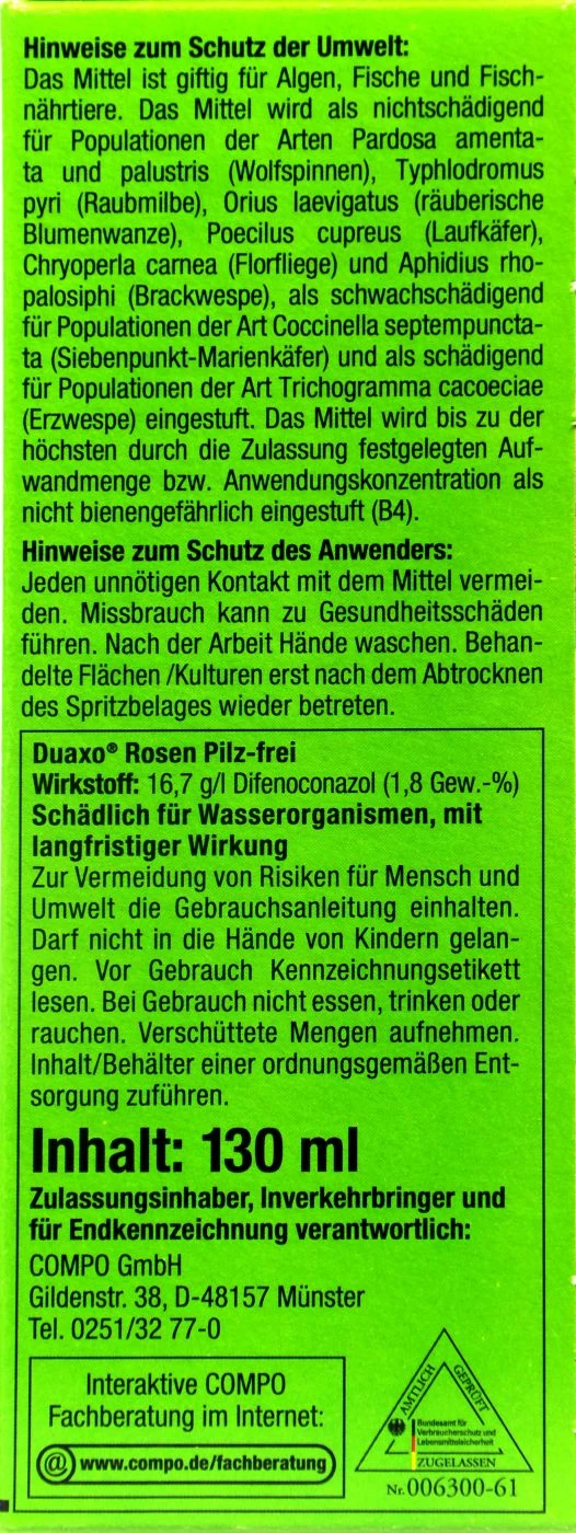 Compo Duaxo Rosen-Pilz-frei - 130 Ml 5 Compo Duaxo Rosen-Pilz-frei - 130 Ml – Bild 3