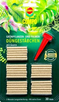 Compo Grünpflanzen- Und Palmen Düngestäbchen Mit Guano - 30 Stück