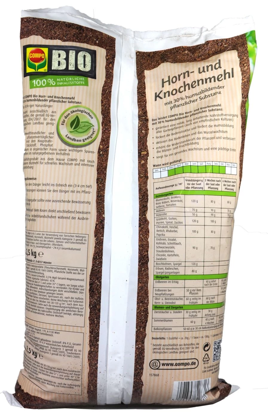 Compo Bio Horn- Und Knochenmehl - 2,5 Kg 4 Compo Bio Horn- Und Knochenmehl - 2,5 Kg – Bild 2