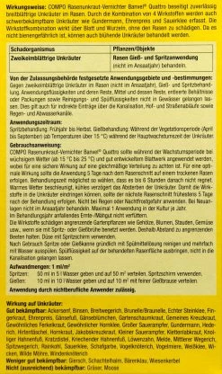 Compo Rasenunkrautvernichter Banvel Quattro - 400 Ml -Blumen Verkauf Compo20Rasenunkrautvernichter20Banvel20Quattro 33430 H01