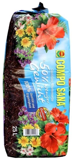 Compo Sana Qualitäts-Blumenerde - 25 L -Blumen Verkauf Compo20Sana 31630 L01
