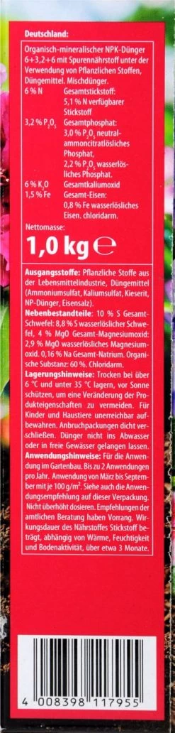 Compo Spezialdünger Rhodo- Und Hortensien Vital - 1 Kg -Blumen Verkauf Compo20Spezialduenger20Rhodo 20und20Horstensien20Vital 31830 R01