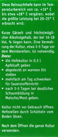Kitzinger Reinzucht-Hefe Burgund - 20 Ml -Blumen Verkauf Kitzinger20Reinzucht Hefe 15125 L01