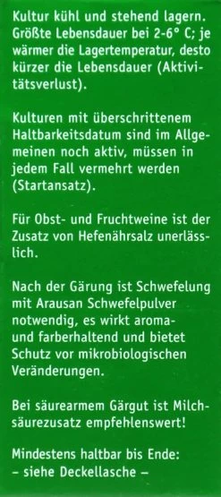 Kitzinger Reinzucht-Hefe Burgund - 20 Ml -Blumen Verkauf Kitzinger20Reinzucht Hefe 15125 R01