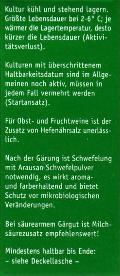 Kitzinger Reinzucht-Hefe Assmannshausen - 20 Ml -Blumen Verkauf Kitzinger20Reinzucht Hefe 15127 R01