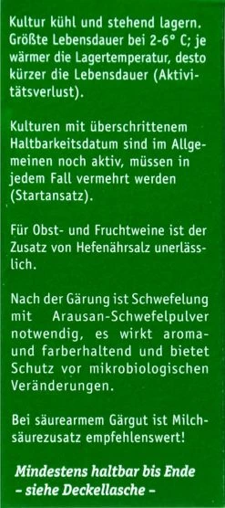 Kitzinger Reinzucht-Hefe Steinberg - 20 Ml -Blumen Verkauf Kitzinger20Reinzuchthefe 15109 R01