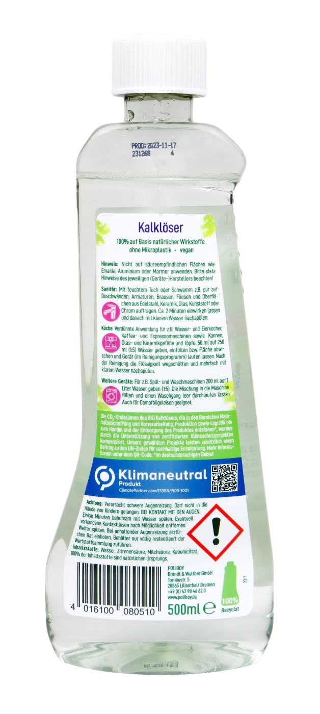 Poliboy Bio Kalklöser - 500 Ml 4 Poliboy Bio Kalklöser - 500 Ml – Bild 2