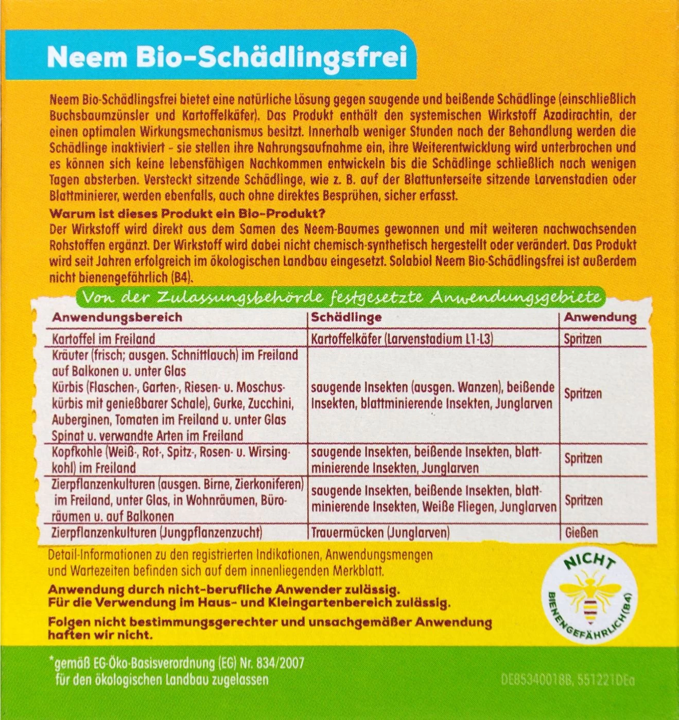 Solabiol Neem Bio-Schädlingsfrei - 30 Ml 5 Solabiol Neem Bio-Schädlingsfrei - 30 Ml – Bild 3