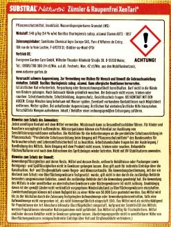 Naturen Bio Zünsler & Raupenfrei XenTari - 20 G -Blumen Verkauf Substral20Naturen20Zuensler20und20Raupenfrei20XenTari 32501 H01